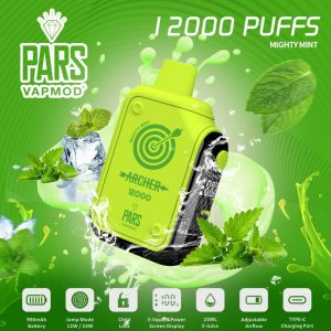 Pars Vapmod Archer 12000 Puffs Mighty Mint